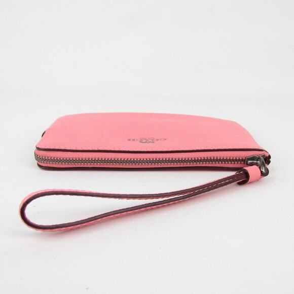 Coach Crossgrain Leather Corner Zip Wristlet - Picture 5 of 7